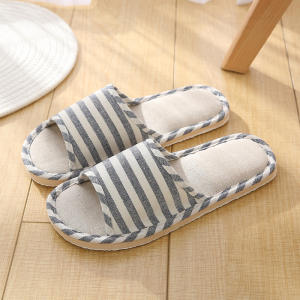 Japanese home slippers non-slip Linen Cotton slippers for men and women indoor cotton slipper couple slippers