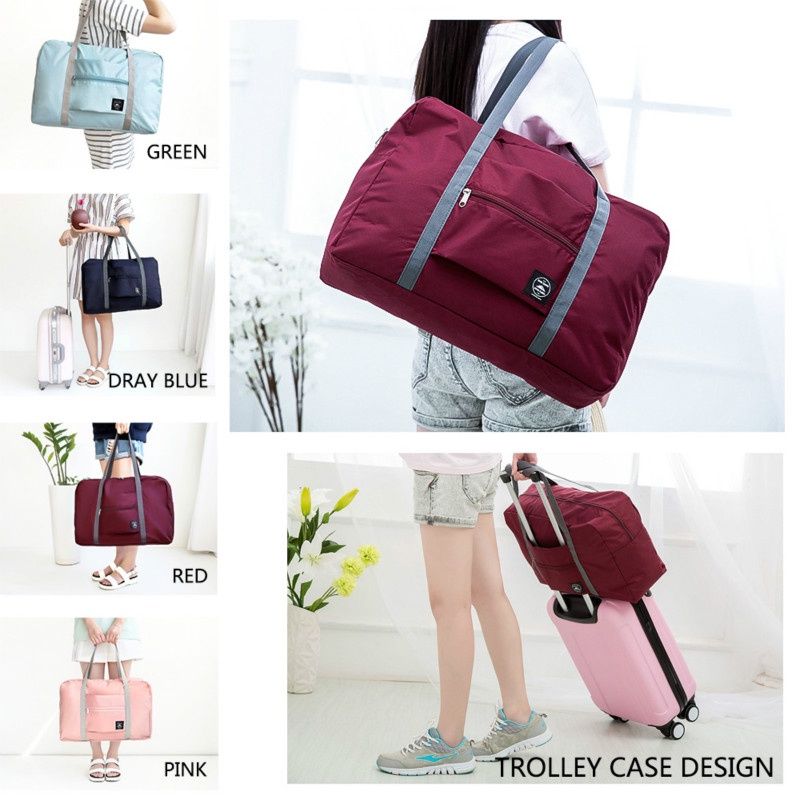 Borsa da palestra pieghevole in nylon Z-Gadget, grande capacità, impermeabile, ideale per viaggi e per riporre e organizzare i vestiti.
_voghion.com