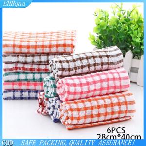 [COD] 6PCS Cotton Kitchen Towel Absorbent Clean Dish Towels Kichen Cleaning Supplies