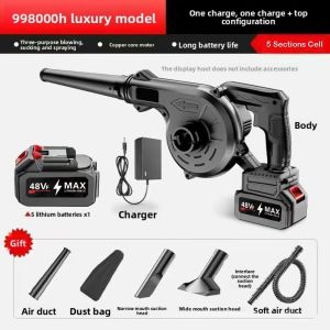 NOBLELUX 2 trong 1 Máy thổi khí điện Công suất 1400W Pin 688Vf Máy hút bụi không dây Đa năng Hút gió Máy hút bụi thổi Vệ sinh xe máy