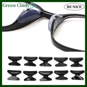 [Green Cindy] 5 Pairs Silicone Anti Slip Silicone Nose Pad for Eyeglasses Sunglasses Glasses
