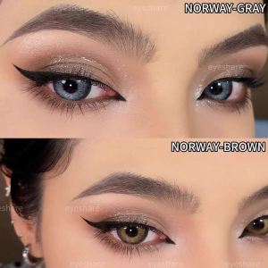 Eyeshare 1 cặp kính áp tròng norway-blue DIA14.5mm 12 tháng lens 1 hộp 2 viên màu xanh dương lens