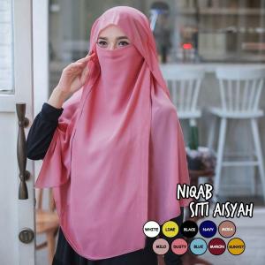 HIJAB NIQAB CANTIK SITI AISYAH VARIAN DUSTY / NIQAB SIMPLE PET / NIQAB MALAYSIA / KERUDUNG KHIMAR / DAILY JILBAB