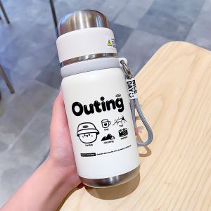 Bình Giữ Nhiệt Cốc Uống Nước Giữ Nhiệt Hình Chú Chó Con Dễ Thương Có Nắp Đậy Tiện Dụng