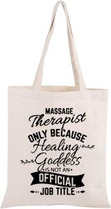 MNIGIU Massage Therapist Cosmetic Makeup Bag Massage Therapy Zipper Pouch Bag Chiropractor Graduation Gift (massage therapist tote bag)
