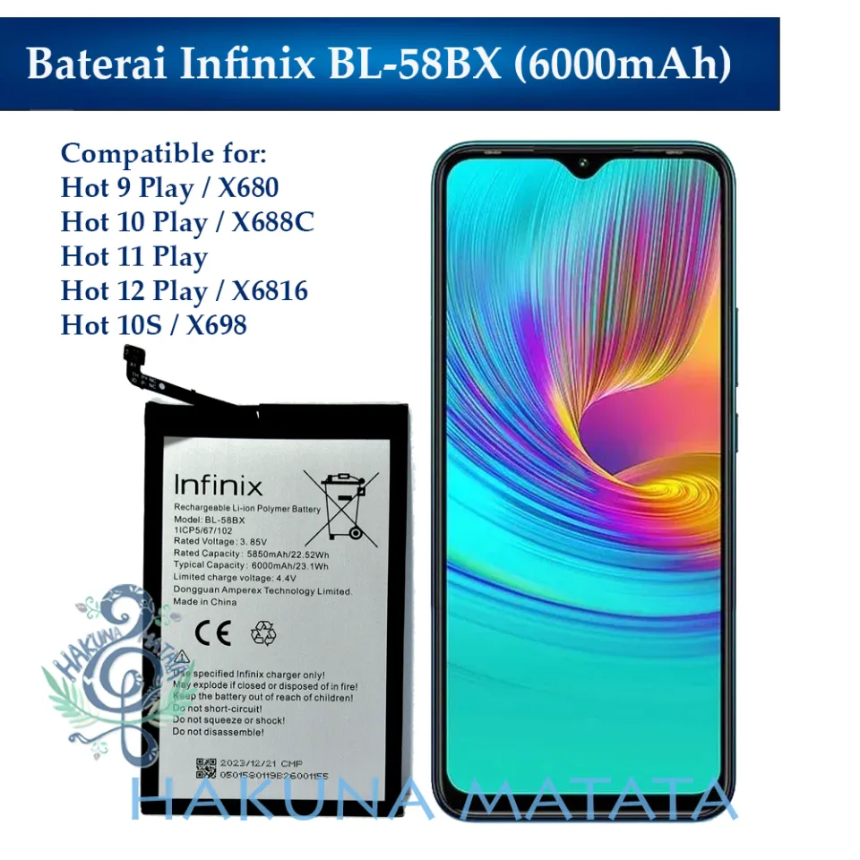 Baterai BL-58BX (6000Mah) Infinix Hot Play Hot 10 Play Hot