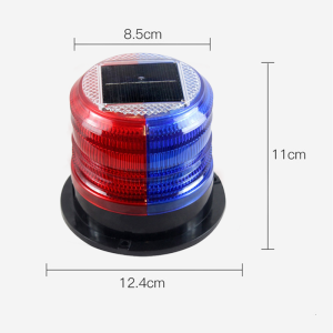 Solar Magnetic Car Strobe Warning Light LED Traffic Signal Roof Flashing Light Warning Beacon Lamp