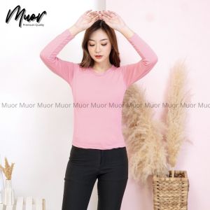 Manset Baju Kaos Lengan Panjang Leher Bulat/Oblong
