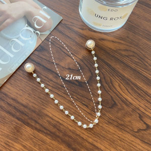 4ชิ้นผ้ากันลื่นชิงทรัพย์ไข่มุกแบบถาวรห่วงโซ่เสื้อผ้าลายเข็มเข็มกลัดติดคอเสื้อห่วงโซ่แถบห่วงคาร์ดิแกนผ้าคลุมไหล่คลิปชุดเดรส Kaus Anak Perempuan คลิปโซ่