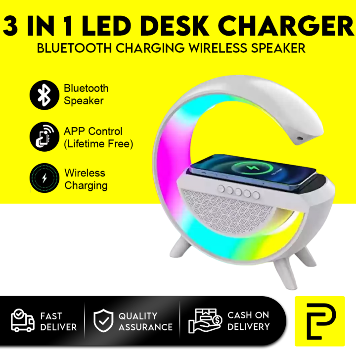 3 in1 LED Bluetooth Charging Speaker Wireless Charger Desk Lamp