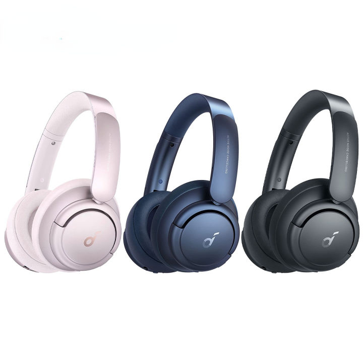 Soundcore by Anker Life Q35 Draadloze hoofdtelefoon, multi-modus, ruisonderdrukking, over-ear bluetooth-hoofdtelefoon, LDAC Hi-Res Audio, 40 uur batterij, zachte oorkussens (roze) (gereviseerd