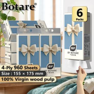 【6 Pcs】Botare Tissue gantung facial AIR-Cushion 4 Ply 1280 Sheets155×175mm Soft tissues paper murah