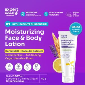 Expert Care Soothing Calming Moisturizer Cream Lotion Bayi Anak Colloidal Oatmeal Ceramide Kulit Sensitif 150g