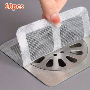10-Pack Disposable Shower Drain Hair Catcher - Clog-Free Bathroom Accessory Easy to Use & Replace