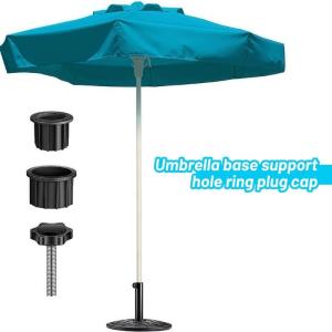 2Set Umbrella Hole Rings Plugs Cover Umbrella Base Stand Replacement Part for Backyard Patio Table Deck Replacement Knob