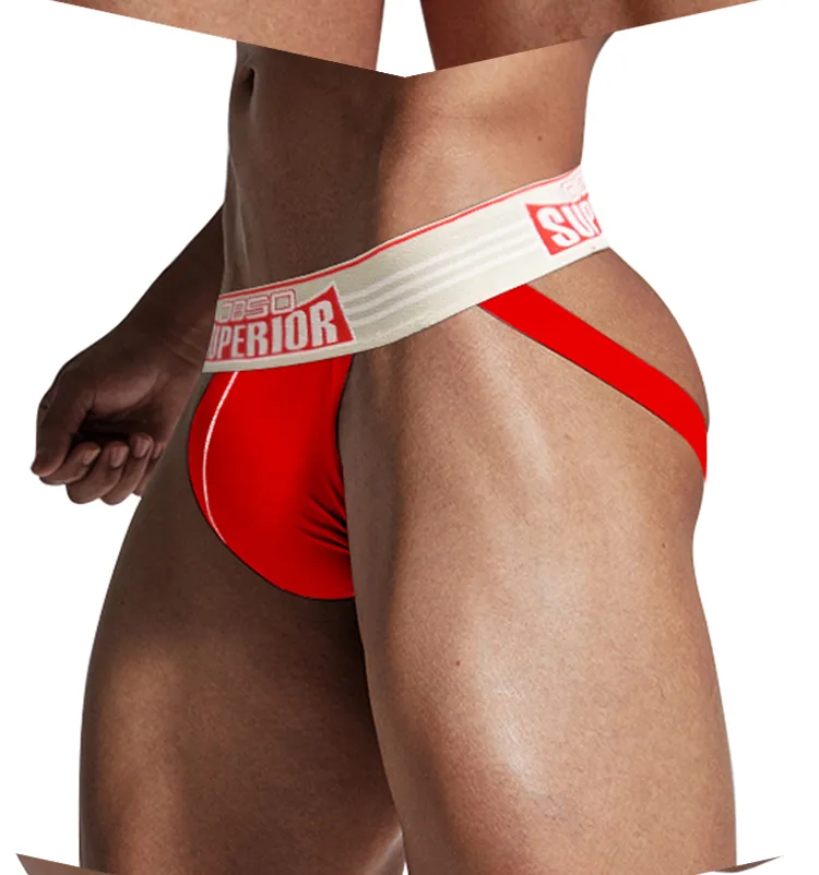 BS843 Men's Sexy Underwear Cotton Breathable Jockstraps Bikini