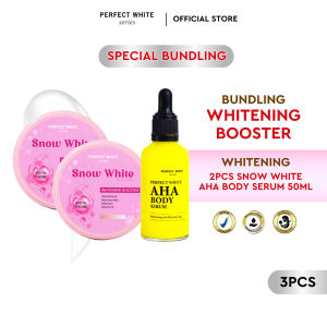 [3pcs] PERFECT WHITE 50ml AHA Body Serum + 2pcs Snow White Body Lotion