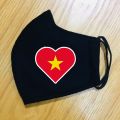 Khẩu trang logo cờ Việt Nam /khẩu trang chống bụi in hình cờ Việt Nam. 