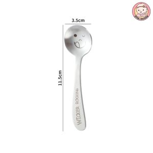 ช้อนกินข้าวเด็กสเตนเลส ลายการ์ตูน ช้อนทานข้าวเด็กอนุบาล ช้อนซุปเด็ก ที่จิ้มผลไม้ Wicker Rocking