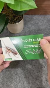 Viên diệt gián sinh học AMB hộp 8 viên hiệu quả an toàn cho người và vật nuôi. Đồ vệ sinh nhà cửa vien diet gian - QV