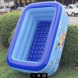 สระน้ำเป่าลม 150 เมตร 3 ชั้น สระน้ำ ขนาด: 150 x 105 x 55 (ยาว 1.5ม. กว้าง1.05ม. สูง55ซม.)