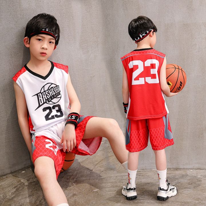 Setelan Baju Basket Anak Laki Laki Jersey Import Umur 0 12 THN