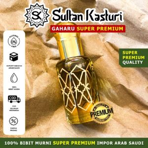 [BONUS EMAS] PARFUM GAHARU SUPER PREMIUM 6 ml Non Alkohol Gaharu bibit Gaharu Asli Original Sultan Kasturi gaharu asli