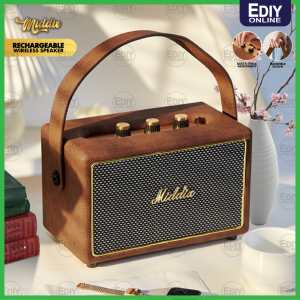 Premium Wireless Bluetooth Speaker Mp3 USB Player Rechargeable High Quality SoundBox Soundbar Bass Luxury Wood Portable Retro Stanmore III Action edifier