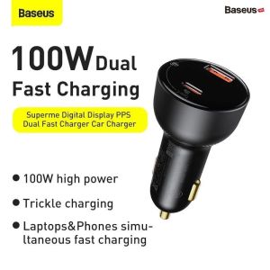 Tẩu sạc nhanh Baseus các loại 30W 45W 60W 65W 100W trên xe hơi dùng cho điện thoại máy tính