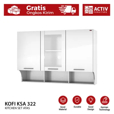 Activ Kitchen Set 3 Pintu Minimalis / Rak Gantung Atas / Lemari Dapur / KOFI KSA 322