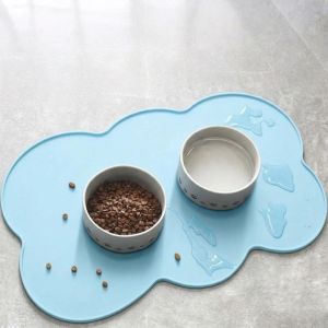 Easy Clean Cat Feeding Mat Waterproof Multi-Color Indoor Pet Mat Simple Non-Slip Dog Food Bowl Mat for Dogs Cats