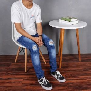 Celana Jeans Sobek Lutut / Celana Jeans Pria Sobek Ripped / Celana Jeans Skinny / Celana Jeans Pensil / Celana Panjang Pria Jeans JEANS Distro