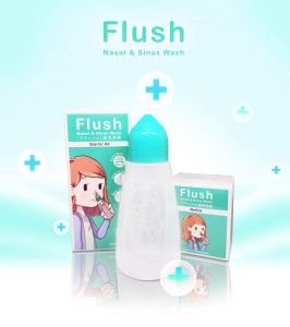 Bình Rửa Mũi Cho Bé Flush Nhập Khẩu Thái Lan Chính Hãng Gồm 1 Bình Và 14 Gói Muối Tinh Khiết Dung Tích 250ml