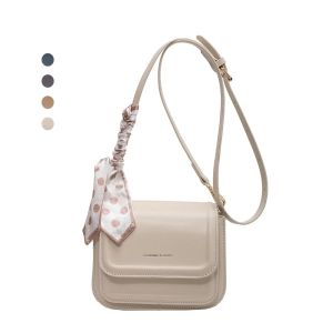 G Adjustable Shoulder Bag Solid Color PU Leather Tote Bag  Portable Crossbody Bag for Women