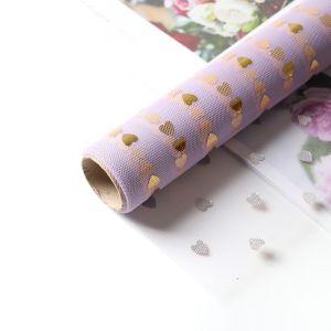1ROLL Kain Tile Jaring Love - Bahan kerajinan Buket Bunga Tile008