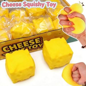 Portable Cheese Squeeze Toy Fidget Stress Relief Squishy Ball Slow Rebound for Desk Decor Decompression Toy for Kids Gift