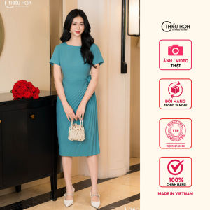 Đầm thiết kế cao cấp chất liệu Cotton Lạnh DD4L0621 Thời trang Thiều Hoa