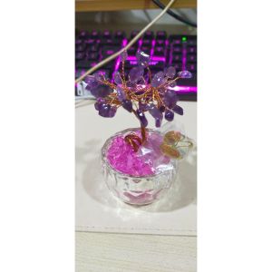 🌳Natural Crystal Money Tree Wealth Decor💎 FengShui Lucky Tree Home Office✨ 招财水晶发财树摆件 紫水晶黄水晶粉晶开运招财🌸