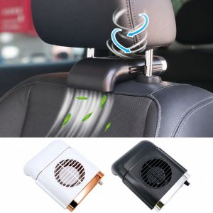 MUNCHX Sử dụng nguồn điện USB. Quạt gắn ghế ô tô Mini Tốc độ có thể điều chỉnh. Tủ lạnh ô tô gấp gọn 5V ABS Quạt xe hơi không gây tiếng ồn. Ghế sau ô tô