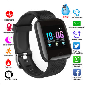 🎁 Original Product + FREE Shipping 🎁 Relogio Smart Watch Men Women 116 Plus Blood Pressure Monitor Waterproof Tracker Bracelet Heart Rate Smartwatch For Android IOS
