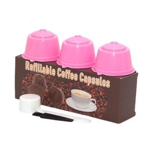 3 Pack Washable Cup Convenient Coffee Pods Reusable Coffee Cup Plastic Texture Perfect for Coffee Machines