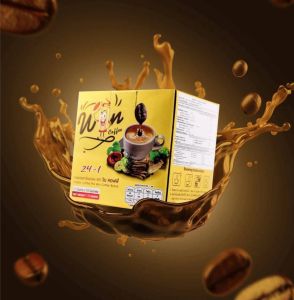 Win Coffee วิน คอฟฟี่ กาแฟเพื่อสุขภาพรวมสมุนไพร 24 ชนิดไว้ในซองเดียว เดอะวินเนอร์ สตาร์ ของแท้100%