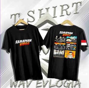 KAOS DISTRO KEREN MOTIF RAMADHAN VIBES  EVLOGIA PRIA WANITA KEREN T-SHIRT STREETWEAR T-SHIRT