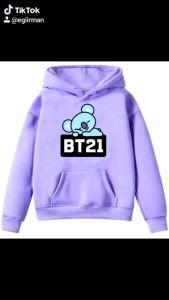 Baju Anak Jaket Hoodie Anak BTS BT21 Bahan Fleecy Premium Umur 5-12 Tahun Termurah