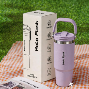 Holo Flask 900ml with Handle Hot and Cold Travel Cup with Straw Vacuum Insulated Cup