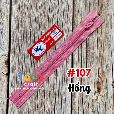 (Set 5) Dây kéo khóa HKK dài 18cm - Dùng làm dây kéo khóa quần túi ví handmade