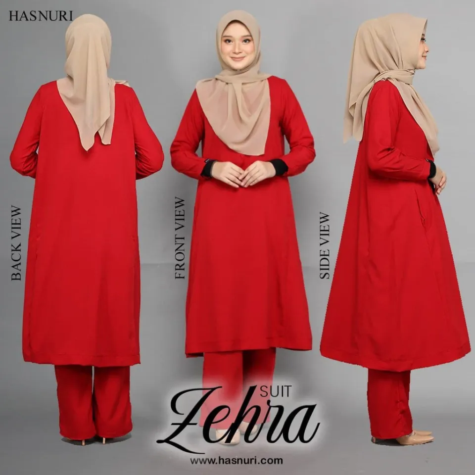 HERNIES SUIT AMIRA SET BLOUSE AND PALAZO BLOUSE MUSLIMAH WEAR MUSLIMAH  BLOUSE LABUH WITH PALAZO SET WARDA SUIT