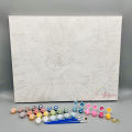 Tranh sơn dầu số hoá trừu tượng tự tô màu theo số GAM Thuyền ánh sáng khổ 40x50cm đã căng khung TT4043. 