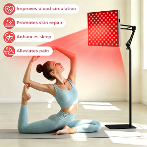 45W Red LED Light Therapy Panel 660nm Red 850nm Near Infrared Light Therapy with Adjustable Stand