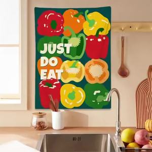 Dopamine-colored fruit restaurant decorative tapestry simple artistic bedroom headboard tapestry ins Wind